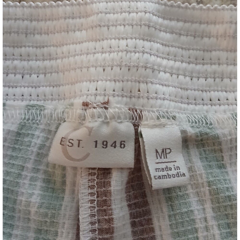 RETRO STRIPED PALAZZO PANTS WOMENS MEDIUM PETITE Y2K BEACHY LNC - Picture 5 of 6